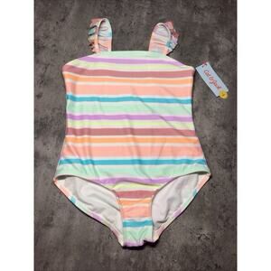 Girls' Striped Summer Sweetheart One Piece Swimsuit Cat & Jack Size M 8 Plus
